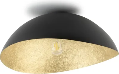 Obrázok produktu pre Dekoratívne stropné svietidlo čierno-zlaté okrúhle nepravidelné tienidlo 48 cm Solaria 1xE27 15W Sigma Lighting