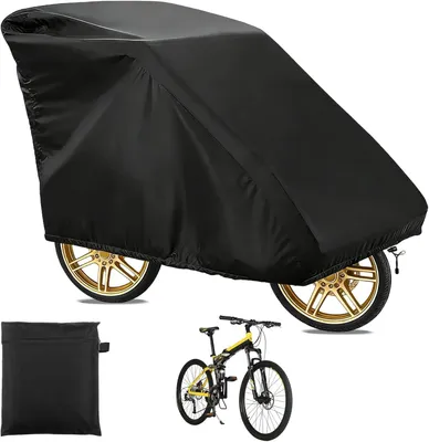 Imagen del producto de Funda para remolque de bicicleta, impermeable, 140 x 84 x 99 cm, universal, para camping y jardín