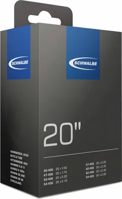Produktbild von Schwalbe 10415611, Dunlop-Ventil, 20", 40 - 62 mm, 4 cm, Gummi, Schwarz