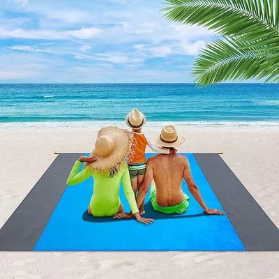 Produktbild von Famanu Stranddecke 140 x 200 cm - Wasser- und sanddicht, leicht und faltbar