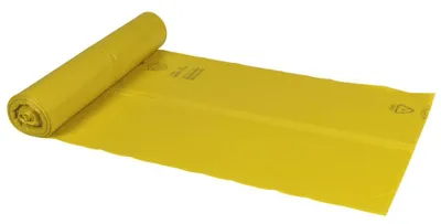 Produktbild von Abfallsäcke 120 L, 700x1100 mm, 34 my LDPE, Gelb | Rolle (25 Beutel)