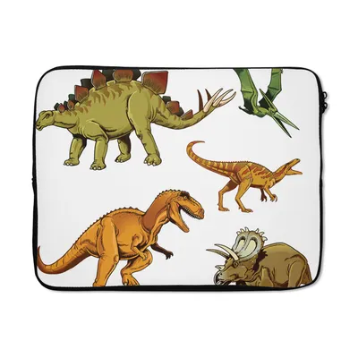 Obrázok produktu pre Puzdro na notebook 17 palcov Dinosaurus - kreslenie - chlapci - deti Taška na notebook