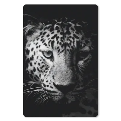 Produktbild von MuchoWow® Mauspad Mousepad Panther - Wildtiere - Schwarz und weiß - Tiere 18x27 cm - Mousepads - Maus Mat - Pad - Mausunterlage