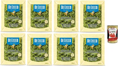 Produktbild von 8x De Cecco Eier-Tagliatelle Nr. 107 mit Spinat 250gr +Italian Gourmet polpa 400g