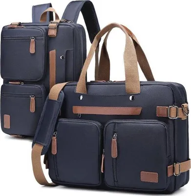 Productafbeelding van Laptoptas 2 in 1 - Rugtas en Schoudertas voor Laptop