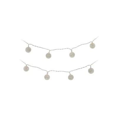 Zdjęcie produktu dla sznur 10 lampek kulistych LED - ok. 130 cm - - Kolor biały