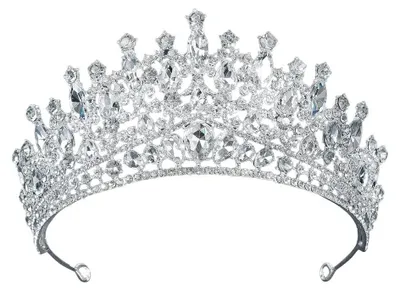 Image de Tiara pour bijoux de mariage - Tiara en cristal, idéale pour les mariages et les fêtes