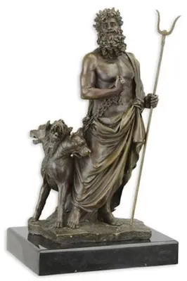 Zdjęcie produktu dla Casa Padrino Luksusowa Figura z Brązu Grecki Bóg Brąz / Czarny 17 x 12 x H. 29,2 cm - Rzeźba z brązu - Figura dekoracyjna - Akcesoria dekoracyjne