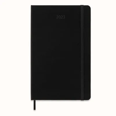 Produktbild von Moleskine 12 Monate Tageskalender 2023, Large/A5, 1 Tag = 1 Seite, Fester Einband, Schwarz