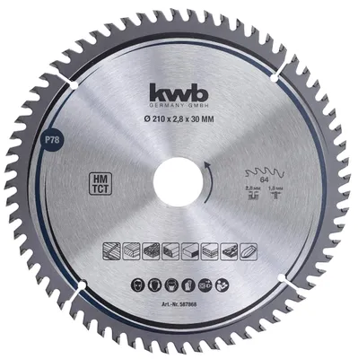 Obrázok produktu pre kwb 587868 Karbidový pílový kotúč 210 x 30 mm 1 ks