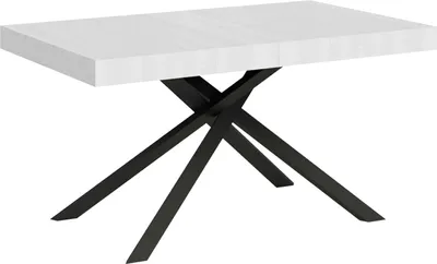 Immagine prodotto di ITYHOME - Tavolo allungabile 140/244x90 cm Karida bianco frassino gambe antracite