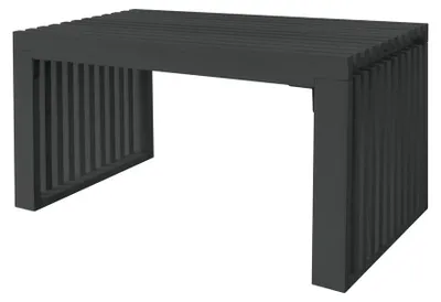 Produktbild von Home Deluxe -Sitzbank aus Holz LORA Schwarz - 78 cm I Gartenbank , Parkbank, Sitzgelegenheit