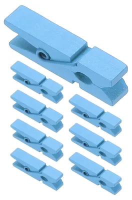 Produktbild von Mini-Holzwäscheklammern, 3,5 cm - 50 Stück - Blau