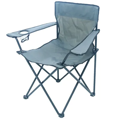Produktbild von Faltstuhl Campingstuhl grau, 600D Polyester, ca. 52x82 cm
