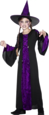Produktbild von Düstere Hexe - Halloween Kostüm Kinder Mädchen Kindergröße: 134-140