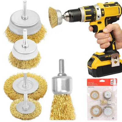 Produktbild von Messingdrahtbürsten für Schraubendreher 5er Set in verschiedenen Größen