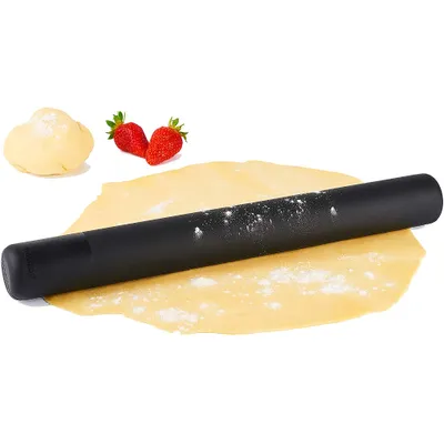 Obrázek produktu pro Mastrad Silikonový váleček, váleček na těsto, pomůcka na válení, silikonový, černý, 41 cm, F11800