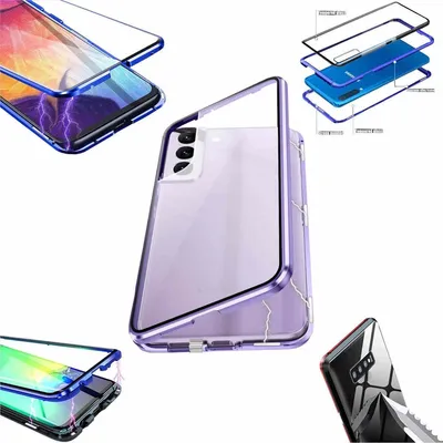 Obrázek produktu pro Pro Samsung Galaxy S24 Plus Pouzdro na mobilní telefon 360 Magnetic Glass Bumper Metal Case Case Cover