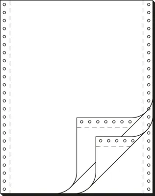 Produktbild von sigel DIN-Computerpapier endlos, 240 x 30,48 cm (12"), A4 3-fach, 60/53/57 g/qm, SD, selbstdurchschreibend, blanko (91300)