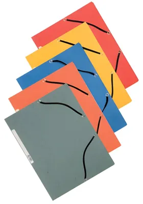 Imagen del producto de Q-Connect® KF02174: Archivadores de cartón A4 con goma elástica, surtidos