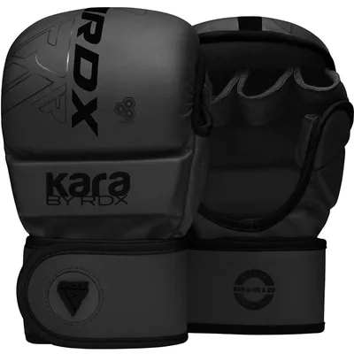 Image de RDX Sports Gants d'entraînement F6 Kara MMA - Noir mat - S/M