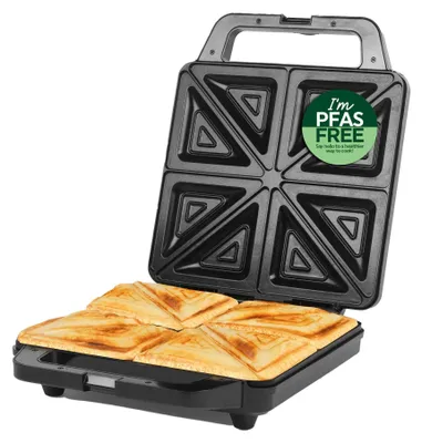 4-Scheiben Sandwichmaker, PFAS-frei, antihaftbeschichtet, 1600 W