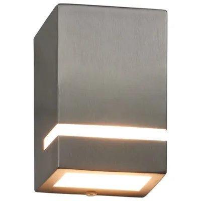 Immagine prodotto di vidaXL Luci da parete per esterni 2 pezzi 35 W Argento Rettangolare