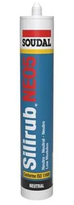 Image de Mastic silicone SILIRUB NEO5 blanc cartouche 300ml - SOUDAL - 120635