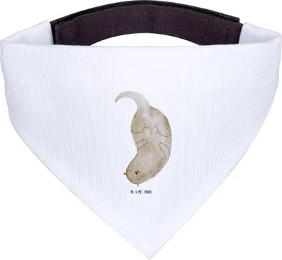 Produktbild von Mr. & Mrs. Panda Hundehalstuch Otter Kopfüber - Weiß - Geschenk, Tuch, Halstuch Für Hunde, Seeotter See, Niedlich, Hund, Süß