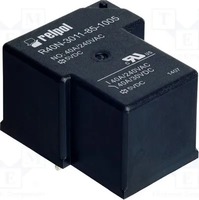 Obrázek produktu pro 1x Relé: elektromagnetické, 40A, cívka: 5V DC, série: R40N, model: R40N-3011-85-1005