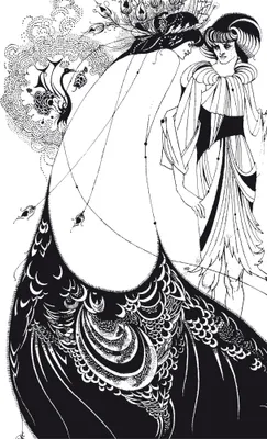 Produktbild von Aubrey Beardsley Kunstdruck Bild - Der Pfauenrock, 1892, Detail (80 x 60 cm)