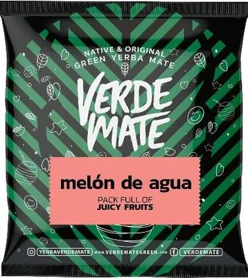 Immagine prodotto di Verde Mate - Campione di tè mate Melón De Agua 50 g - Foglie di 5 mm di spessore, senza polvere - Delicato - Anguria, fragola - Essiccato all'aria - Yerba mate del Brasile
