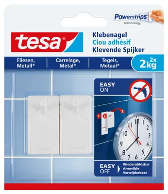 Produktbild von TESA 77762-00000, Weiß, Rechteck, Permanent, 2 kg