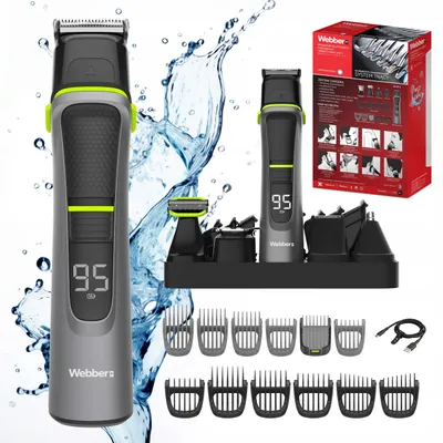 Produktbild von Webber 14-in-1-Trimmer für Männer – Rasierer + Bart + Haare + Nase, Wet&Dry, PRO-Set