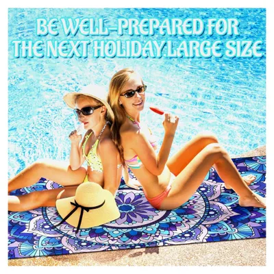 Produktbild von Strandtuch XXL 2er Set 90×180 cm, schnelltrocknendes Mikrofaser Handtuch, sandfreies Badetuch, Stranddecke
