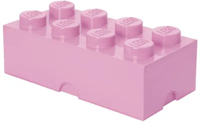 Produktbild von LEGO Aufbewahrungsstein Stapelbox mit Deckel 8 Noppen - Pink