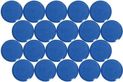 Produktbild von MAUL Magnet MAULpro rund 20 Stück 0,6 kg Kunststoff Ferrit bruchsicher erodiert lackiert Ø 2.9 x 1.1 cm blau