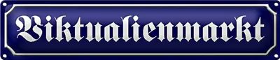 Produktbild von Blechschild Straßenschild 46x10cm Viktualienmarkt Dekoration
