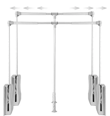 Produktbild von Absenkbarer, verstellbarer Kleiderstangenaufsatz 89-121 cm Garderobenhänger