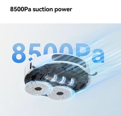 Imagen del producto de Aspiradora robot - Aspiradora robot con función de fregado - Vaciado automático del depósito de polvo - Limpiador inteligente