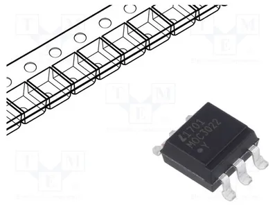 Immagine prodotto di 2 optotriac 6 MOC3022S-TA1, optotriac, tensione di uscita: 400V, resistenza di isolamento: 5kV, senza circuito di riferimento a zero