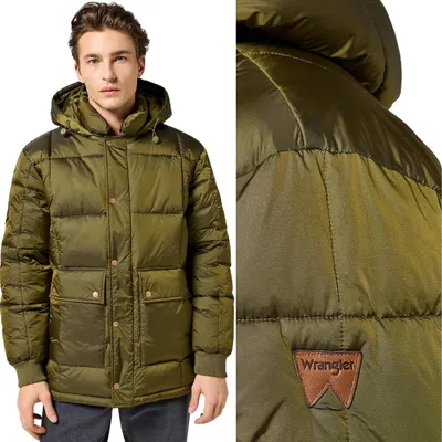 Immagine prodotto di Wrangler Parka Jacket Ivy Green Piumino spesso verde con cappuccio taglia S