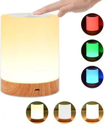 Produktbild von LED Nachtlicht, dimmbare Tischlampe, USB wiederaufladbar Schreibtischlampe, Touchsteuerung