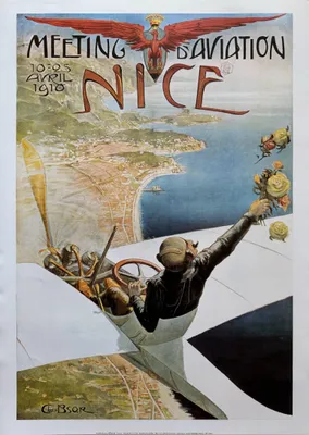 Image de Meeting d'Aviation - Nice 1910 - 50x70cm Affiche Poster