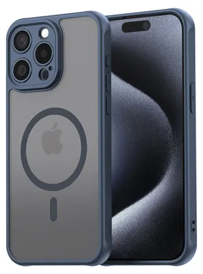 Zdjęcie produktu dla Techsuit – HaloFrost II MagSafe – etui ochronne do iPhone'a 15 Pro – ciemnoniebieskie