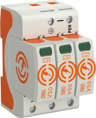 Produktbild von Obo Blitzstromabl.+Üss V50 3P.280V (V50-3-280        Neu)
