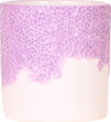 Produktbild von Ziertopf Bloom Lila Blumentopf Ø9cm Violetter Übertopf mit Blütenstruktur Deko