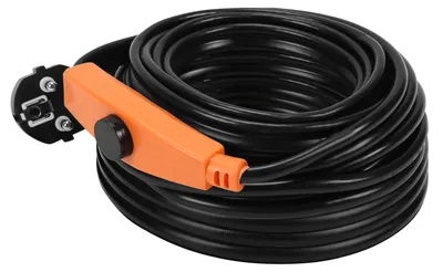 Productafbeelding van Ikodm verwarmingskabel, 12 meter, 192W, 16W/meter, IP68, verwarmingsband met thermostaat, buisverwarming, vorstbescherming voor waterleiding, geschikt voor huis en tuin