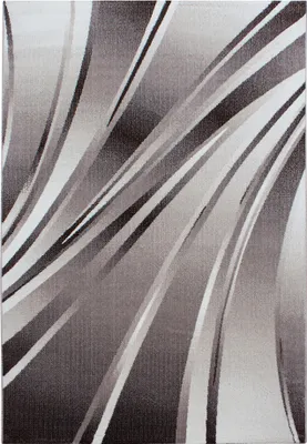Productafbeelding van Tapijt, vloerkleed voor de woonkamer, bruin, 80x150 cm, abstract golvend design