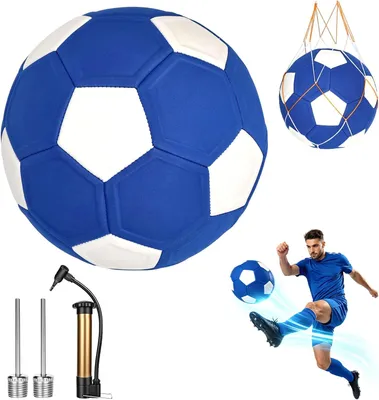 Imagen del producto de Balón de fútbol, talla 5, balón de goma profesional, con bomba y aguja para inflar, ideal para entrenamiento